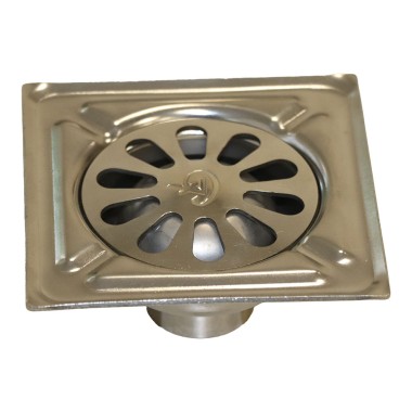 Sumidero de patio, acero inoxidable, marine, 20 x 20 cm
