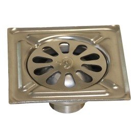 Sumidero de patio, acero inoxidable, marine, 20 x 20 cm
