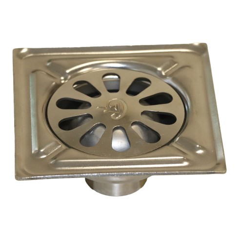 Sumidero de patio, acero inoxidable, marine, 25 x 25 cm