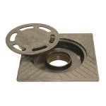 Sumidero de patio, fundición, forja, 25 x 25 cm