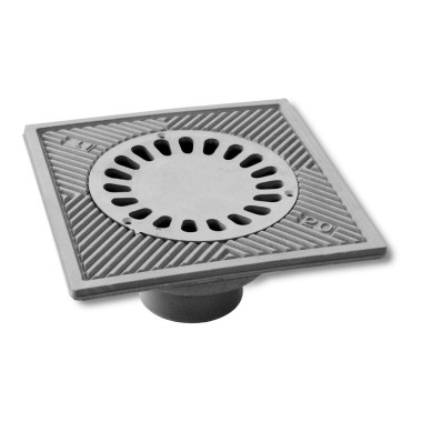 Sumidero de patio, polipropileno, plastik, 15 x 15 cm