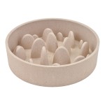 Comedero bambú slow beige, 400 ml, ø14,5 x 14,5 x 4 cm