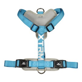 Arnés x-trm cronos neon flash azul, t-m 20 mm x 46-75 cm