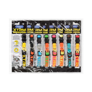 Collar gato x-trm neon flash 10 mm x 22-33 cm, colores surtidos