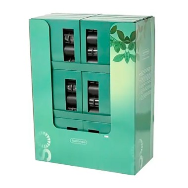 Estaca solar negra 1 led, 3 im, función fija, set de 4 uds