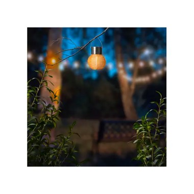 Farolillo redondo solar, colores surtidos, ø7 x 9,5 cm