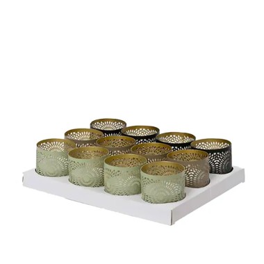 Vela solar con efecto de llama, ø8,5 x 8 cm, colores surtidos