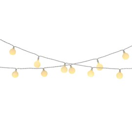 Guirnalda solar recargable, 30 leds, luz blanca cálida, ip44, 2,9 m