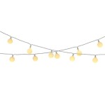 Guirnalda solar recargable, 30 leds, luz blanca cálida, ip44, 2,9 m