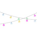 Guirnalda solar recargable, 30 leds, luz multicolor pastel, ip44, 2,9 m