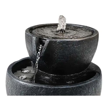 Fuente solar para exterior ip68, de poliresina ø20 x 20,5 cm