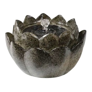 Fuente solar para exterior ip68, forma de flor de poliresina ø23 x 13,5 cm