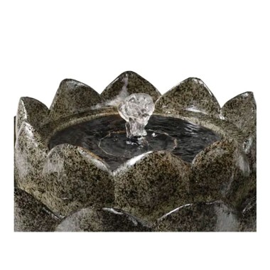 Fuente solar para exterior ip68, forma de flor de poliresina ø23 x 13,5 cm