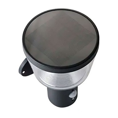 Aplique solar de pared con sensor de movimiento, luz fija 40 leds, 600 im, negro, ø16 x 17 x 23 cm