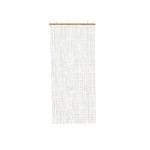 Cortina para puerta de plástico y barra de bambú 90 x 200 cm