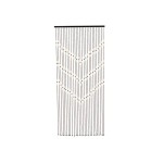 Cortina para puerta de bambú a rayas y barra de bambú 90 x 200 cm