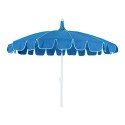 Parasol para jardín poliéster ø195 x 215 cm color azul ribete azul verde agua