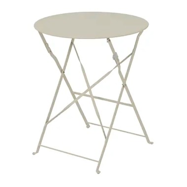 Conjunto de mesa y 2 sillas helsingborg, plegables, de acero, blanco