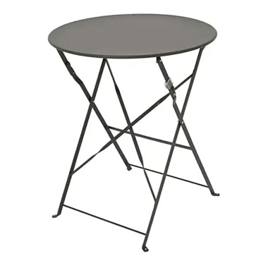 Conjunto de mesa y 2 sillas helsingborg, plegables, de acero, gris antracita