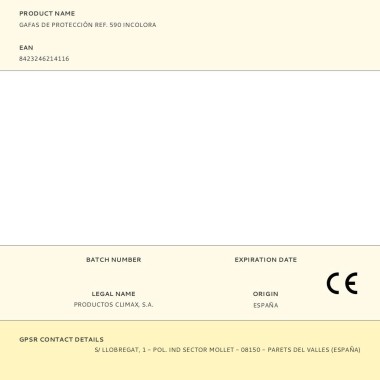 Gafas de protección ref. 590 incolora
