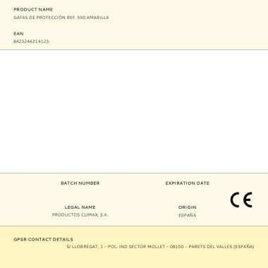 Gafas de protección ref. 590 amarilla