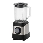 Batidora inox con vaso cristal, 1500 w, 1,8 l
