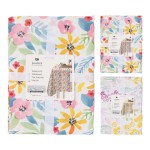 Mantel de poliéster con estampado de flores 180 x 130 cm