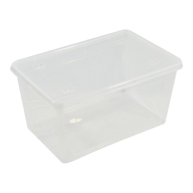 Caja transparente multiusos con tapa 44 l 58,5 x 39 x 30 cm