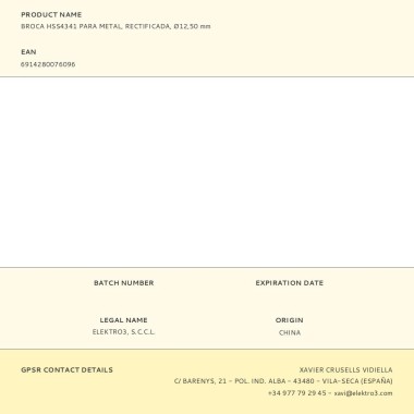 Broca hss4341 para metal, rectificada, ø12,50 x 151,00 mm