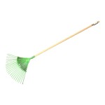 Rastrillo jardín, color verde, 51 × 3 × 158 cm