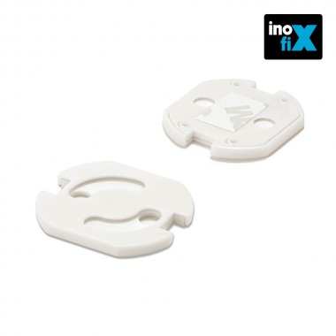 Protector giratorio adhesivo para enchufe blanco (blister 6 unid) inofix