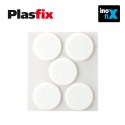 Pack 5 fieltros blanco sinteticos adhesivos diametro 34mm plasfix inofix