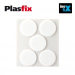 Pack 5 fieltros blanco sinteticos adhesivos diametro 34mm plasfix inofix