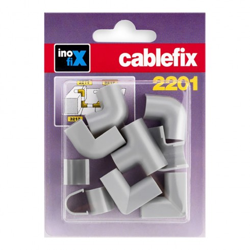 Enlaces surtidos para cablefix  gris metalizado (blister 10uni) inofix 2201