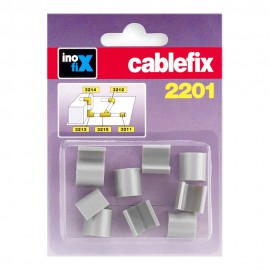 Enlaces recto para cablefix  gris metalizado (blister 10 unid) inofix 2201