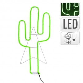 *ult. unidades* figura cactus flexiled neon verde 35x81cm ip44