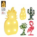 *ult. unidades* figura de led modelos surtidos (cactus 8 leds , piña 5 leds, arbol de coco 11 leds y flamenco 7 leds)