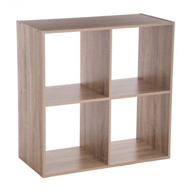 Estanteria madera para 4 cajas organizadoras 67,6x32x67,6cm