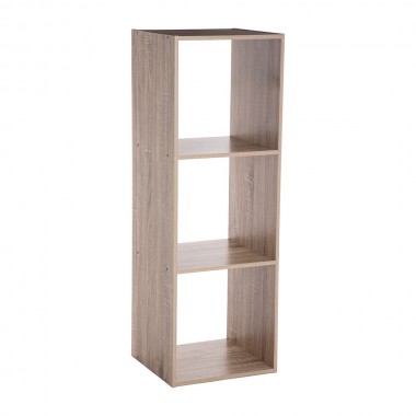 Estanteria madera para 3 cajas organizadoras 34,4x32x100,5cm