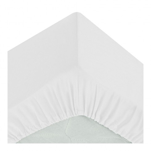Sabana ajustable color blanco 90x190cm