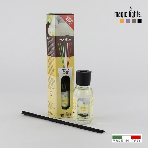 Difusor aroma mikado vainilla 125ml. magic lights
