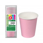 Pack 24ud vasos cartón rosas baby 200cc best products green
