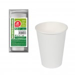Pack con 12unid. vasos cartón blancos 330cc best products green