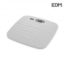 Bascula de baño digital con base rugosa blanca max. 180kg edm