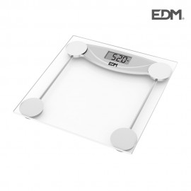 Bascula de baño digital transparente max 180kg edm