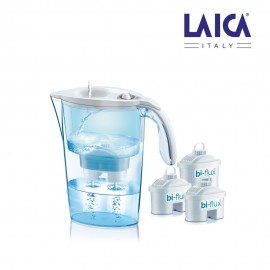 Kit jarra laica stream 2,3l blanca + 3 filtros bi-flux j9047ws