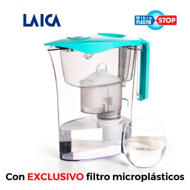 Jarra microplasticos + 3 filtros biflux + 1 filtro mikroplastik-stop ufsbe02 laica