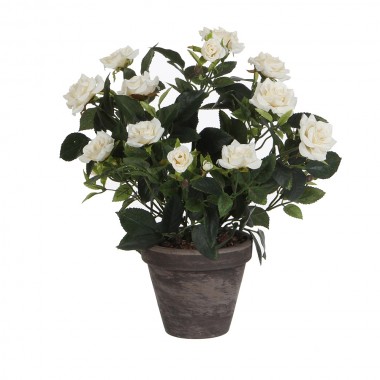 Rosal blanco pvc con maceta gris