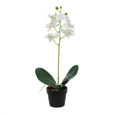 Planta artificial orquidea blanca