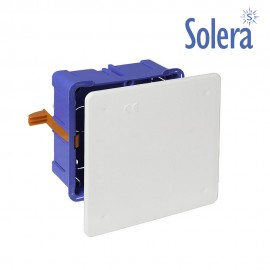Caja de conexion de empotrar en tabique hueco 100x100x45mm solera 5562gw